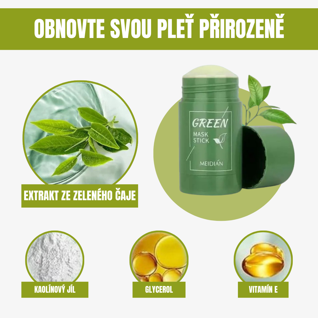 Zelená pleťová maska Nabídka 3 x 1